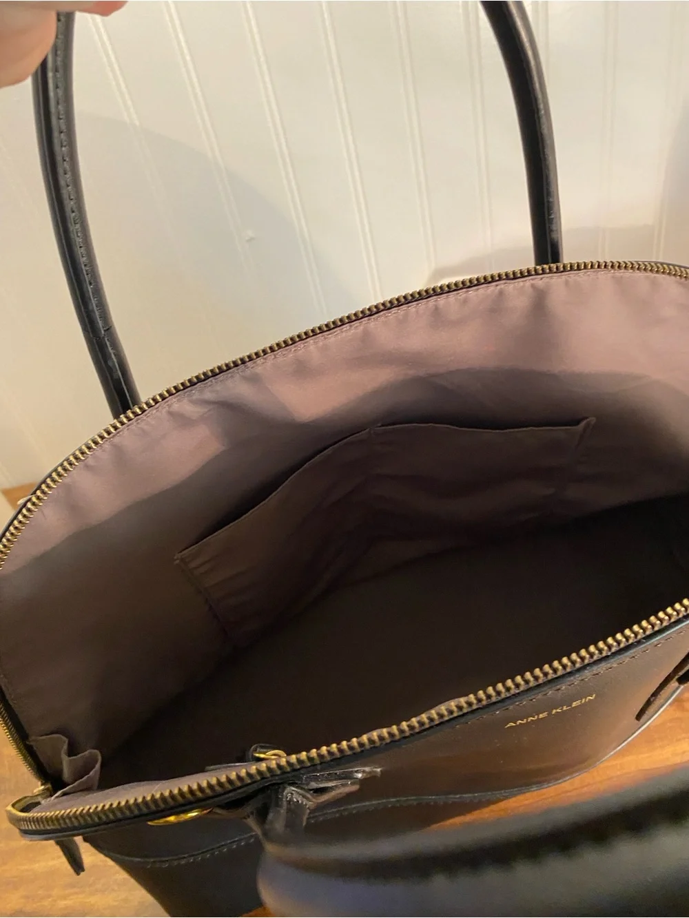 Anne Klein - Black Dome Satchel Handbag
